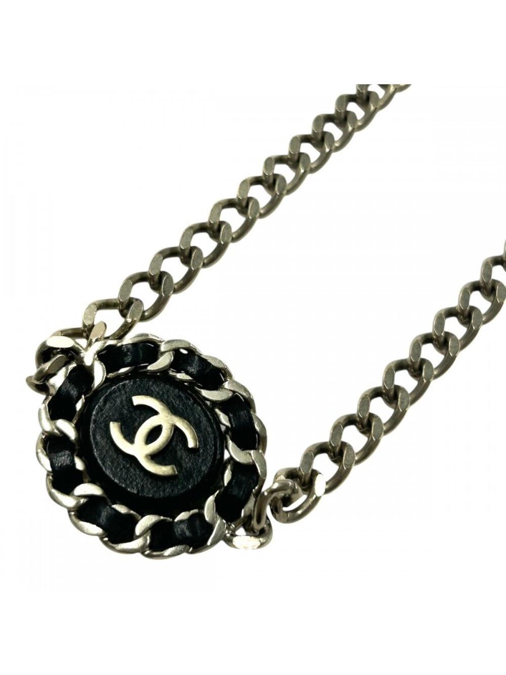 Chanel Cc Logo Chain Pendant Necklace #299713C13B